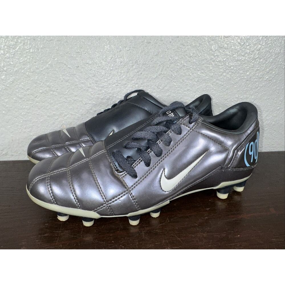 NIKE TOTAL 90 III 3FG NAVY SOCCER CLEATS SHOES VINTAGE WOMEN’S US 8.5